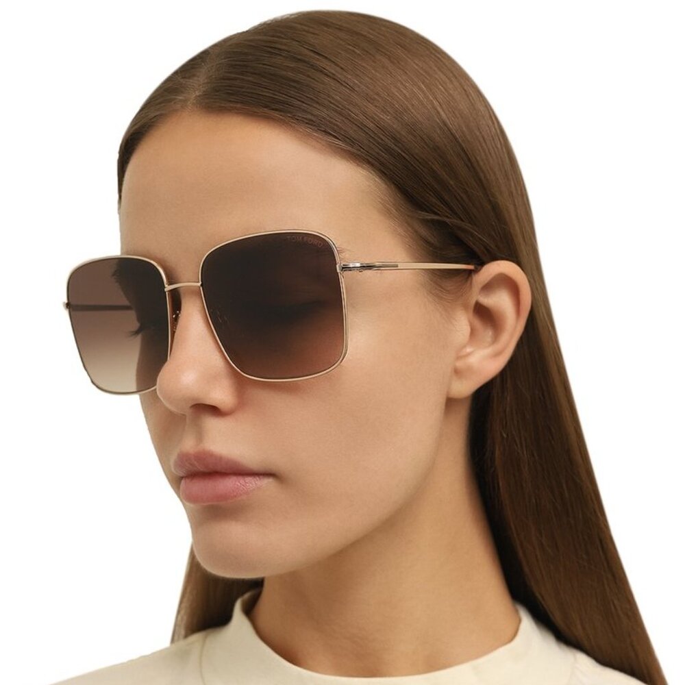 NEW TOM FORD TF894/K 28F WOMEN SQUARE SUNGLASSES TOM FORD FT0894/S 28F - Picture 2 of 11